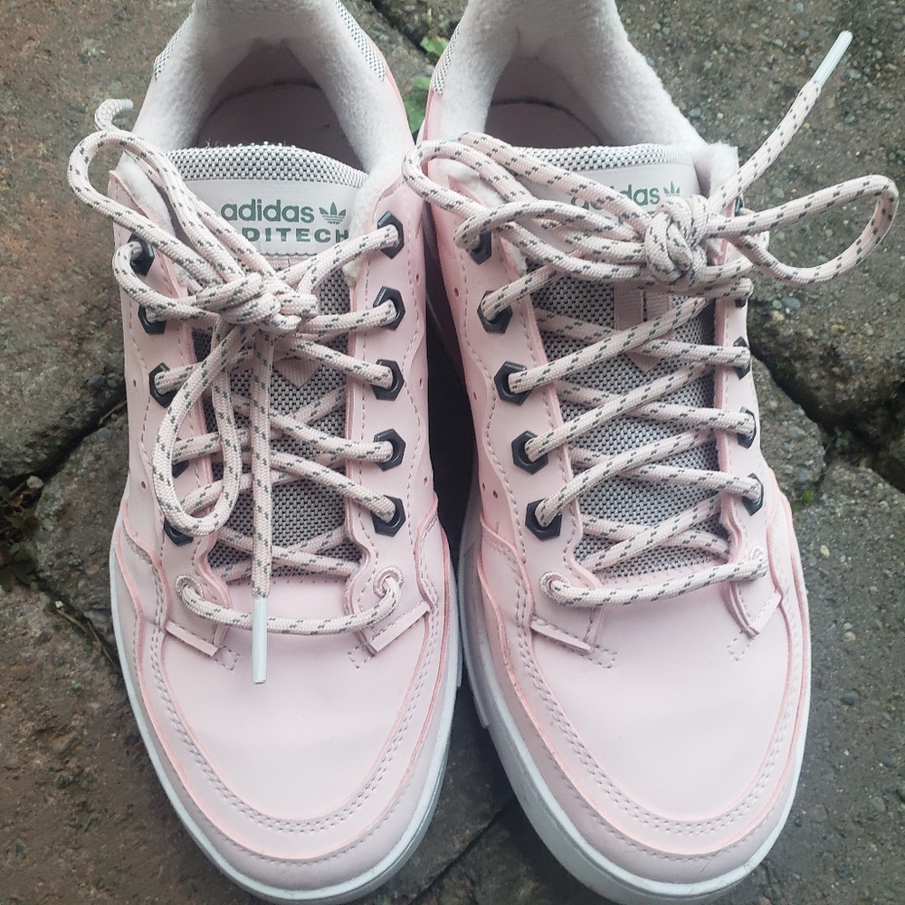 Women's size 6 baby pink adidas ADITECH shoes